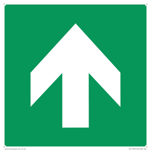 E907 Safe condition: Up / forwards arrow (90 deg supplimentary)